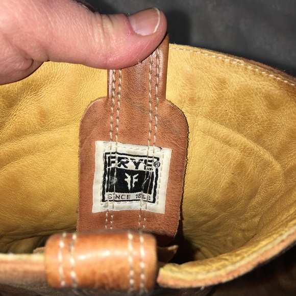 Frye RARE Vintage Coral Embroidered Eagle Phenix Rising Harness Riding Boot  8.5 - Picture 7 of 14